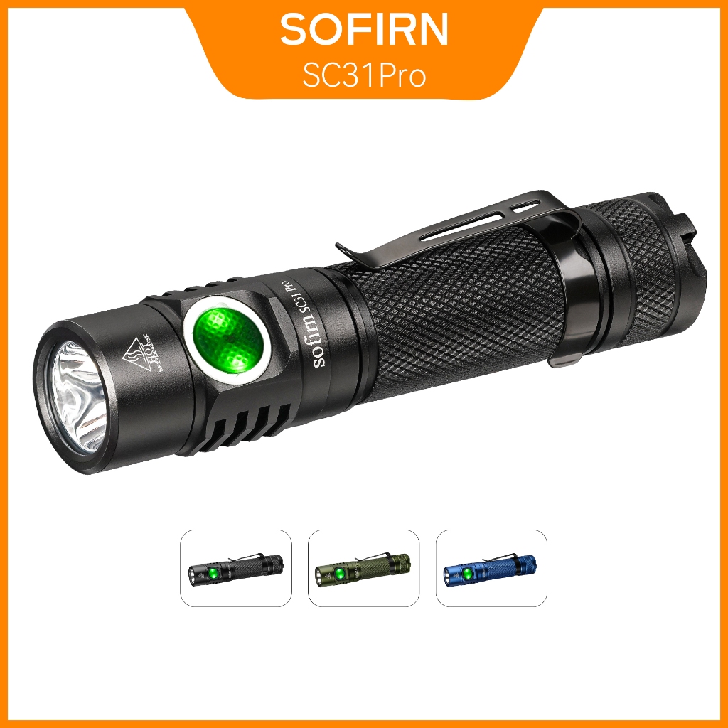 Sofirn SC03 Lantern 2000LM Powerful 2-in-1 Flashlight Rechargeable Camping  Light Outdoor Torch with Combo Side Light