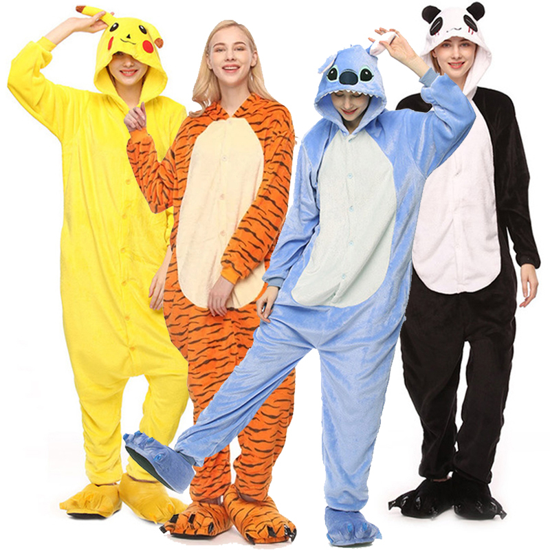 Em promoção! Pikachu Onesie Zíper Pijama Cosplay Traje Para O Halloween De  Uma Peça De Pokemon Kigurumi De Flanela De Corpo Inteiro De Pijamas Toda A  Roupa