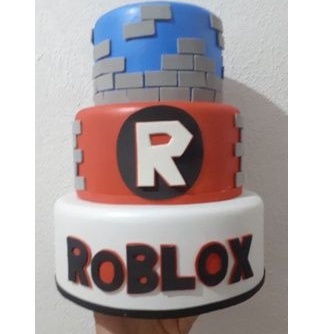 Bolo Fake - Base de Isopor revestido em eva - Roblox