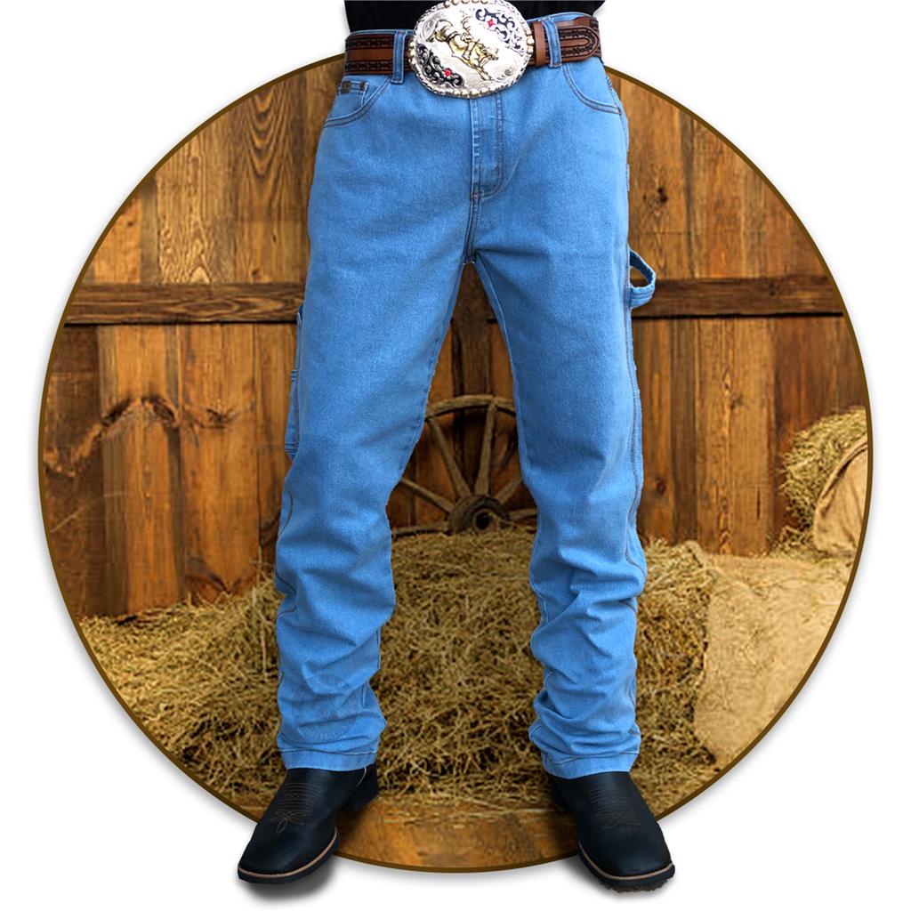 Calça country jeans masculina peão rodeio agro texas road - Calças