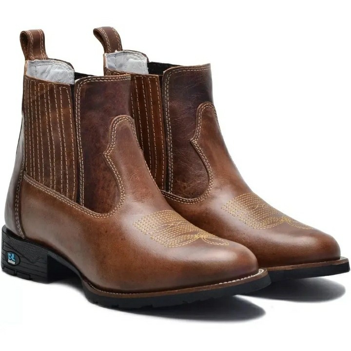 Bota Texana Feminina Botina Country Couro Legitimo Bovino Cano Alto Corte a  Laser com Brilho Efeito Gliter