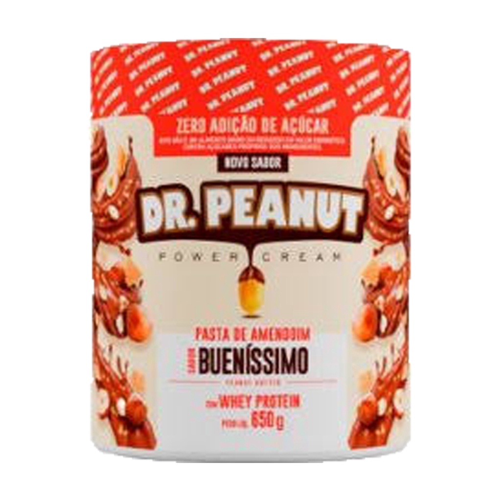 pasta de amendoim sabor buenissimo com whey protein 650g dr peanut