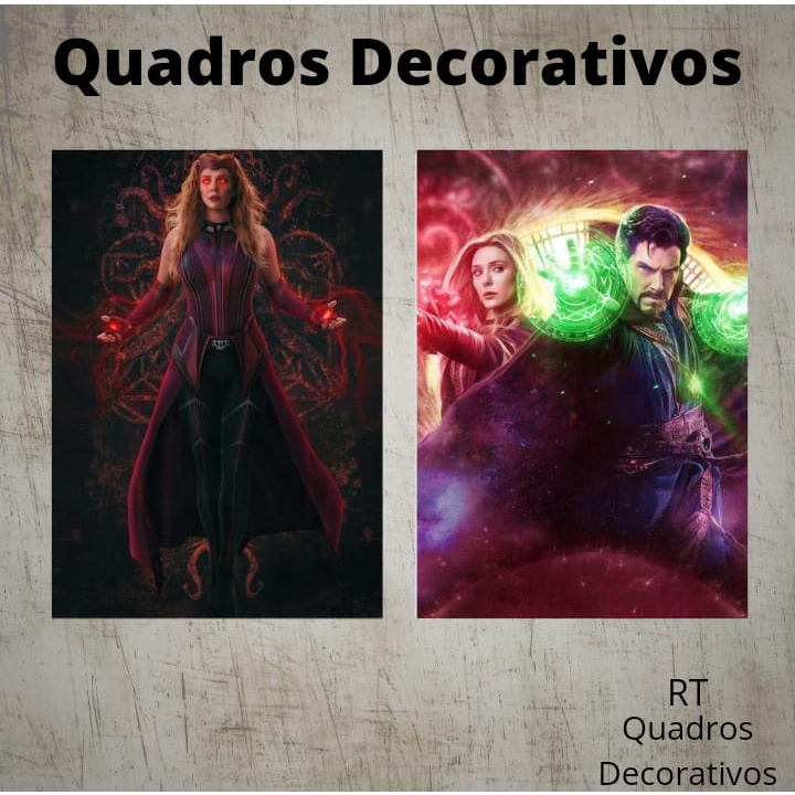 Kit 3 quadrinhos decorativos - Doutor Estranho