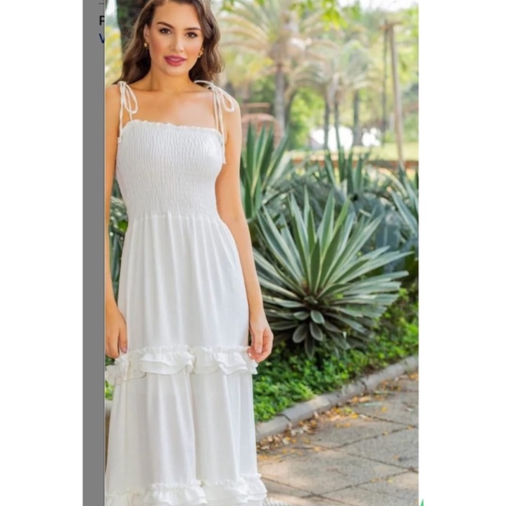 Vestido longo branco para best sale ano novo