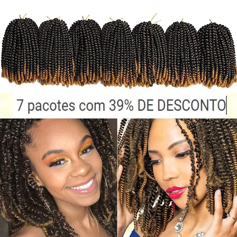 8 Polegadas Passion Twist Hair Short Marlybob Crochet Hair