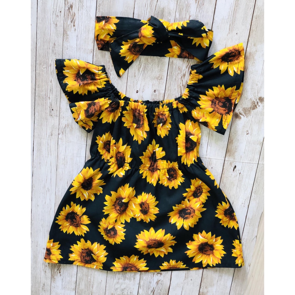 Vestido store infantil girassol