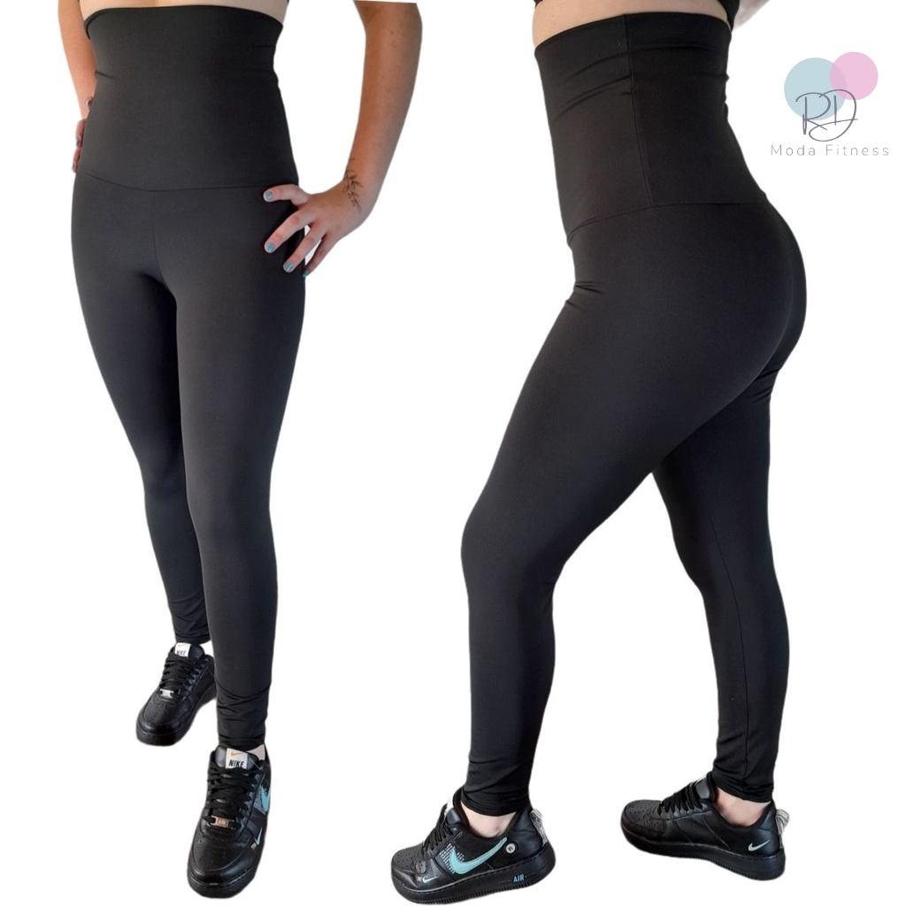 Calça Legging Modeladora Cós Extra Alto de Algodão