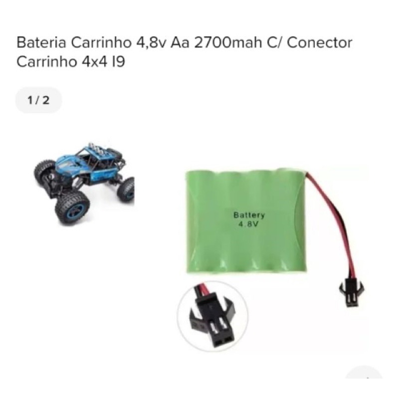 Bateria 7.2v 2800mha para carrinho controle remoto 4x4