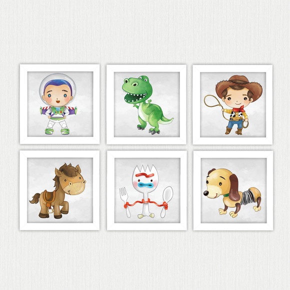 Kit com 3 Quadros Decorativos Toy Story - Ao Infinito e Além