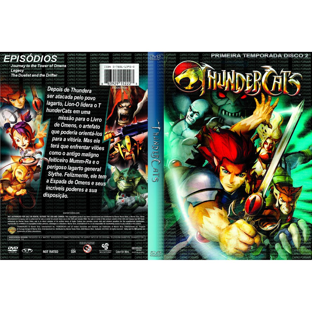 DVDS THUNDERCATS DESENHO 2011 COMPLETO E DUBLADO | Shopee Brasil