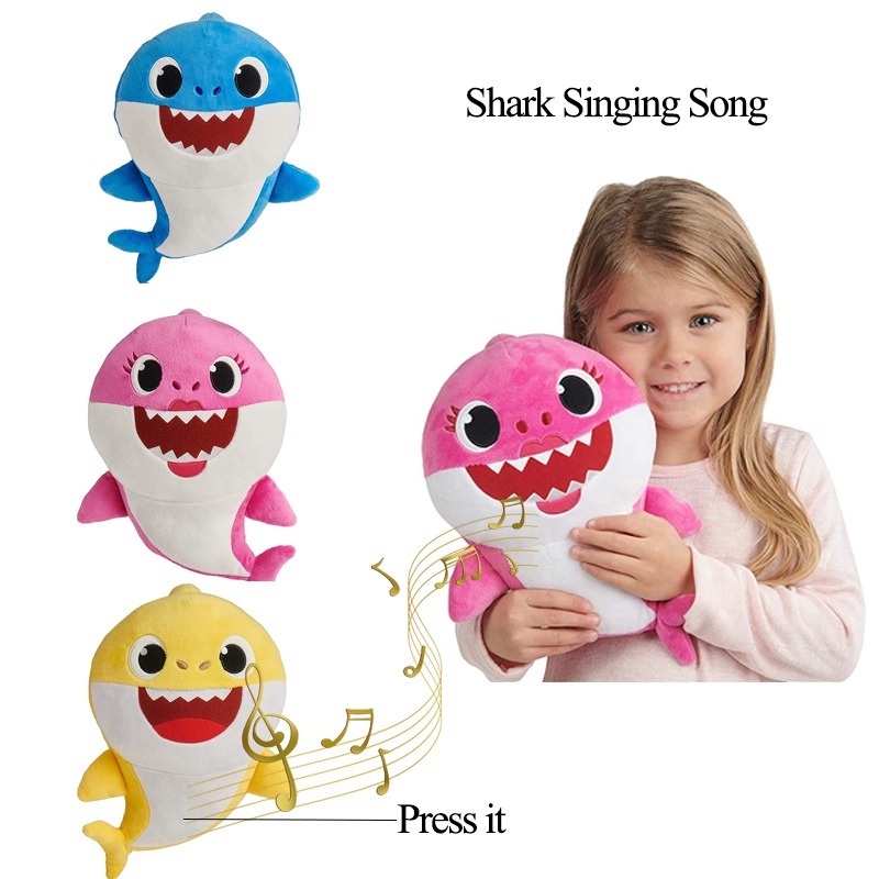 Peluche Musical Shark Baby 32cm assortis