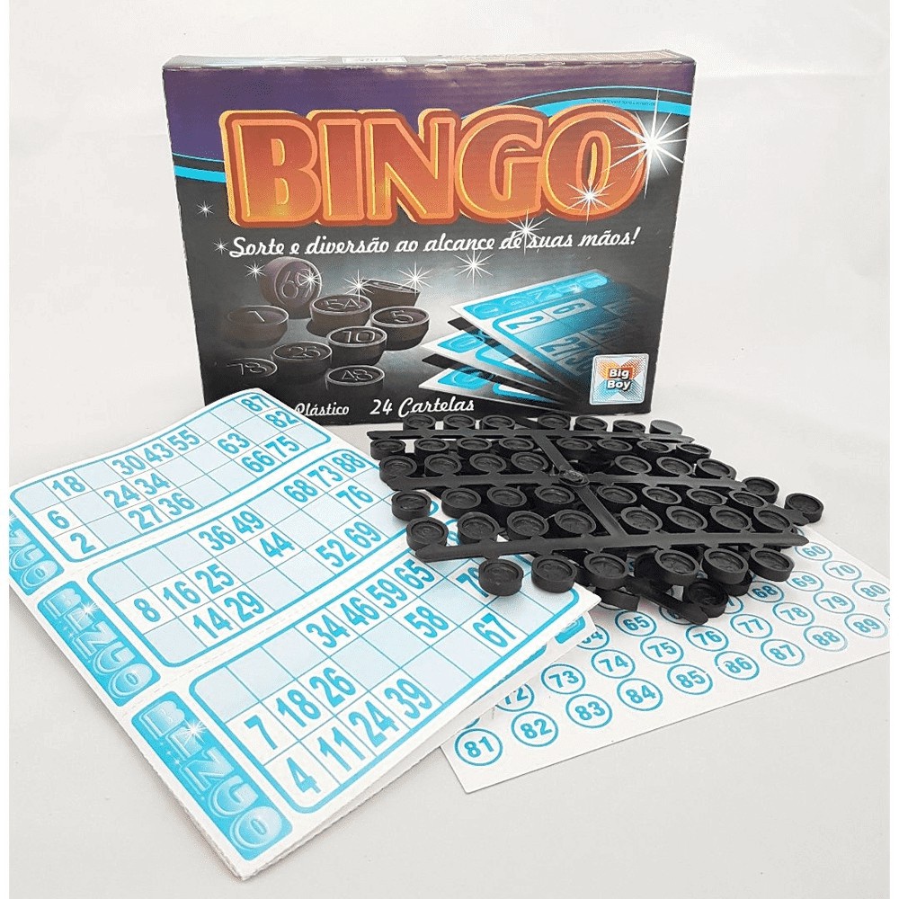 Jogo Bingo, Coluna, 24 Cartelas, Multicor