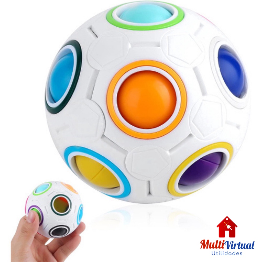 Fidget Toy Cubo Magico Brinquedo Antistress Cubo Bola Magica Pop Bolinha  Quebra-cabeça de Bola Rainbow Puzzle Ball Fidget Jogo de Habilidade Ball  Toy Teasers Jogos de Brinquedos