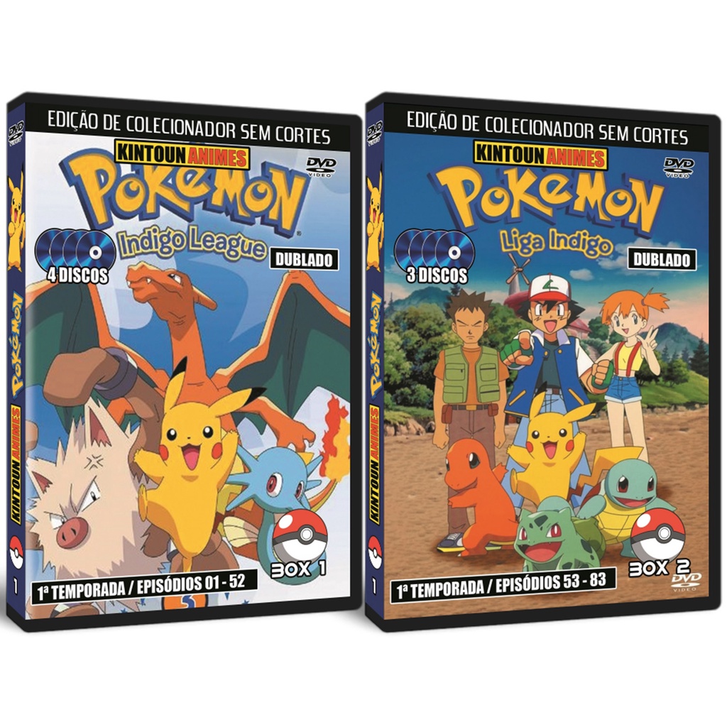 Pokémon 1ªTemporada Liga Indigo Completa e Dublada em DVD | Shopee Brasil