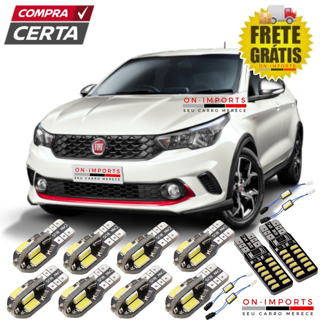 Kit Lâmpadas Led Premium Saveiro Cross 2020 2021 Teto Placa