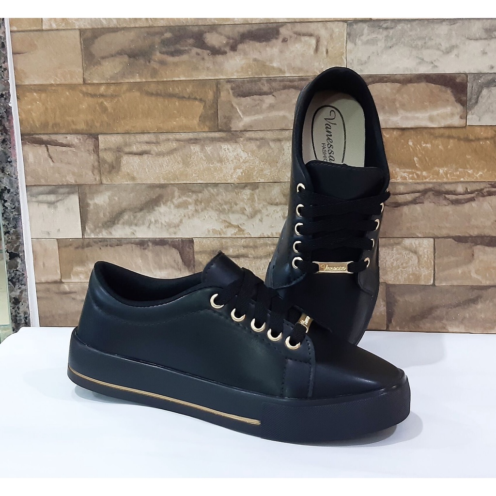 Tenis preto liso store feminino