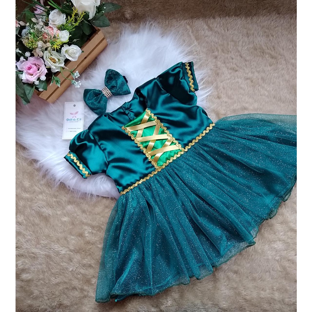 Fantasia Princesa Mérida Infantil | Shopee Brasil