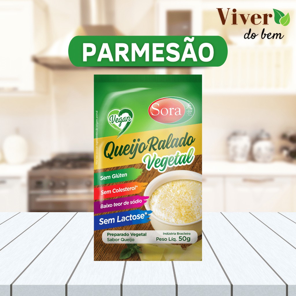 Queijo Ralado Gorgonzola Vegetal Sora 50g - Vegano - Loja Vegana