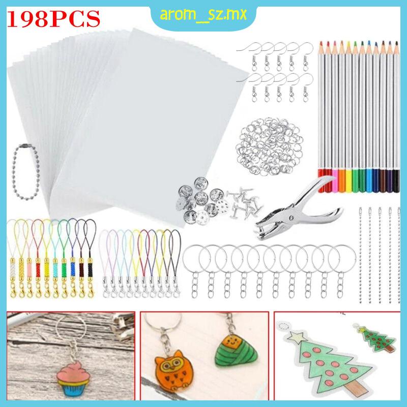 Heat Shrink Sheets, DIY Film Sheets, Paper Paper Crafts Creative Printable  Art Shrink Papers for Card Making Jewelry Making Keychain With Accessories  