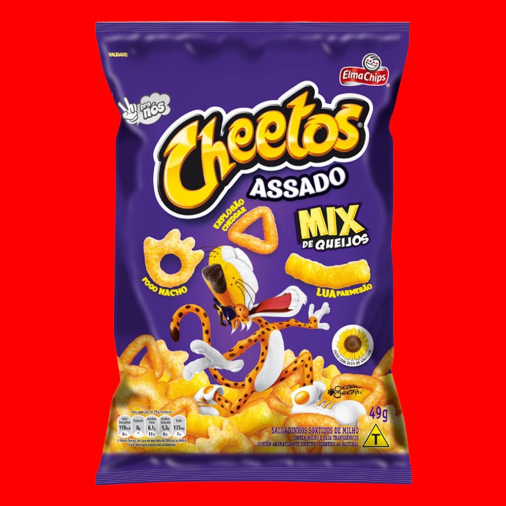 Salgadinho Cheetos De Milho Lua Parmesão Elma Chips Pacote 125G