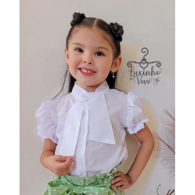 Camisa social sale infantil feminina