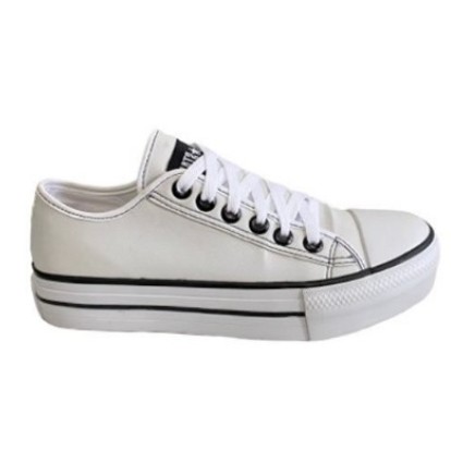 All star platform couro sales branco