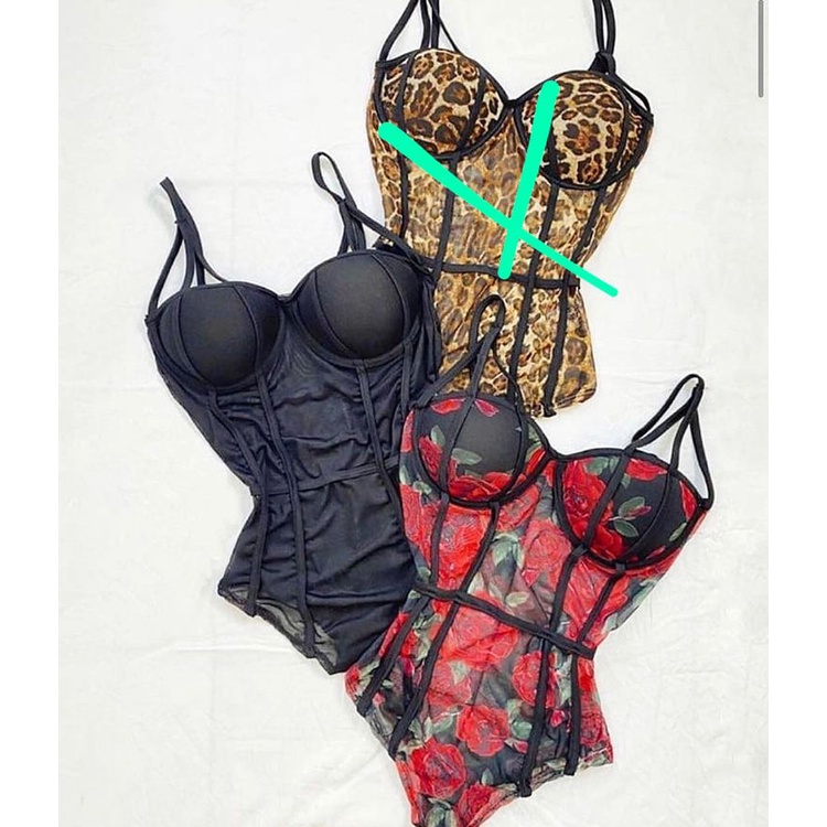 Body alcinha dupla corselet tule preto – Lavinny Store