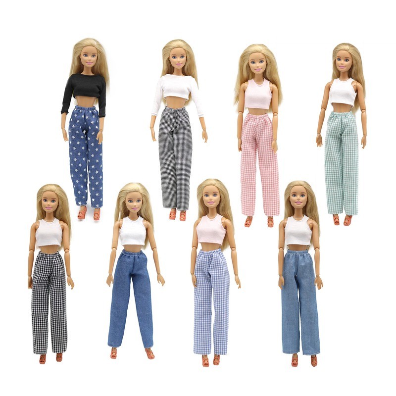 Novo 30 cm roupas de boneca todos os dias casual wear long-sleeved topos  jeans para barbie boneca acessórios de roupas brinquedo - AliExpress