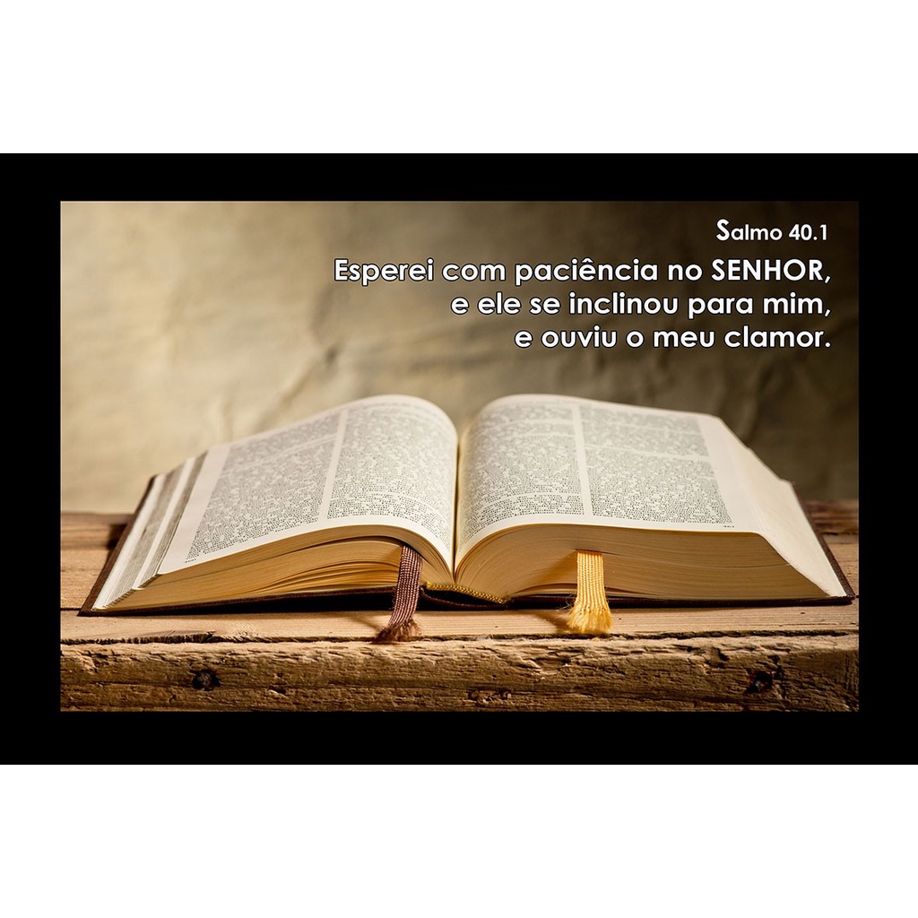 Quadro Decorativo Salmo 91 Frase Religioso