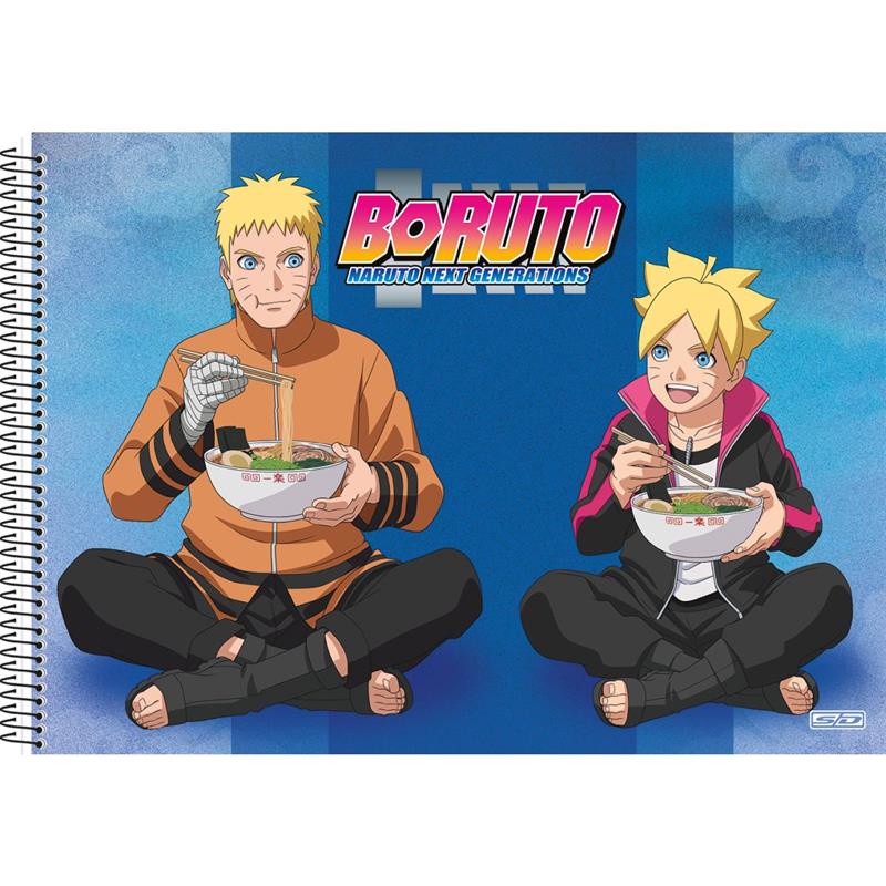 Caderno 1 Matérias Boruto Anime Naruto Universitário – Papelaria Giga