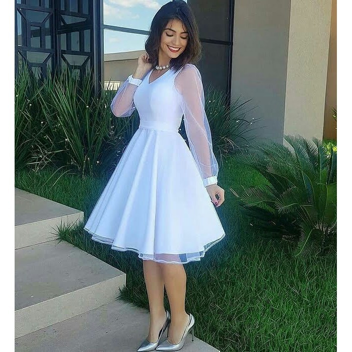 Vestido de casamento deals simples para civil