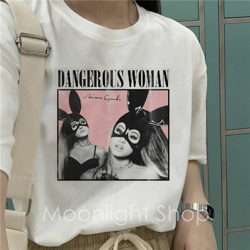 Camiseta Ariana Grande Dangerous Woman Aesthetic Tumblr Pop Alternative Vintage Ariana Grande Blusa Feminina