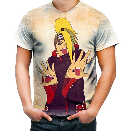 Camiseta regata personalizada naruto akatsuki deidara obito