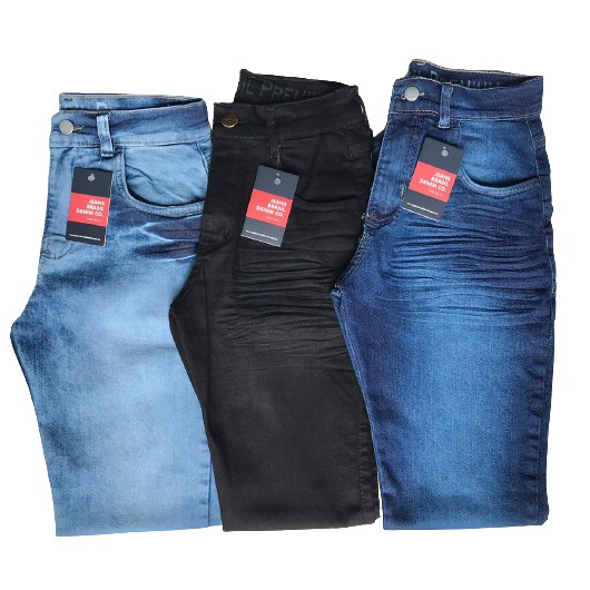 Kit Com 3 Calça Jeans