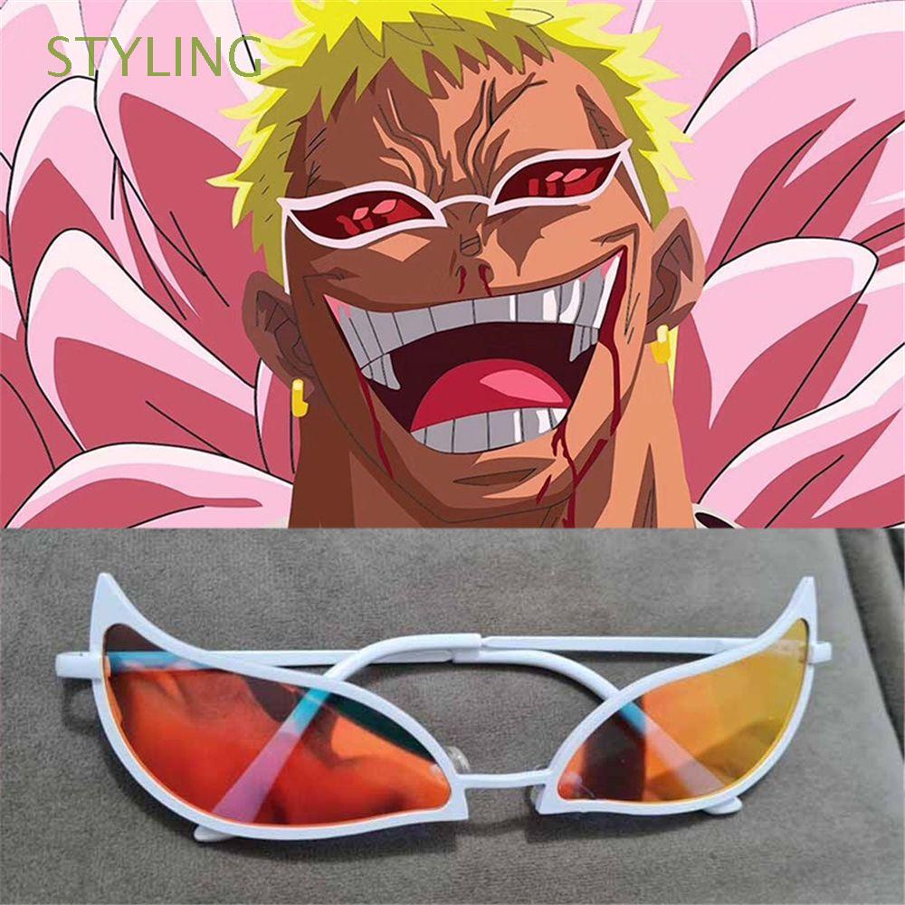 ◉ Lilás Doflamingo Óculos De Sol Moderno Cosplay/Anime /