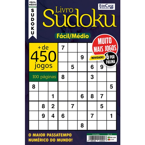 Kit c/ 18 Revistas Sudoku - Muito Difícil - com letras e números 16x16 1  jogo por página