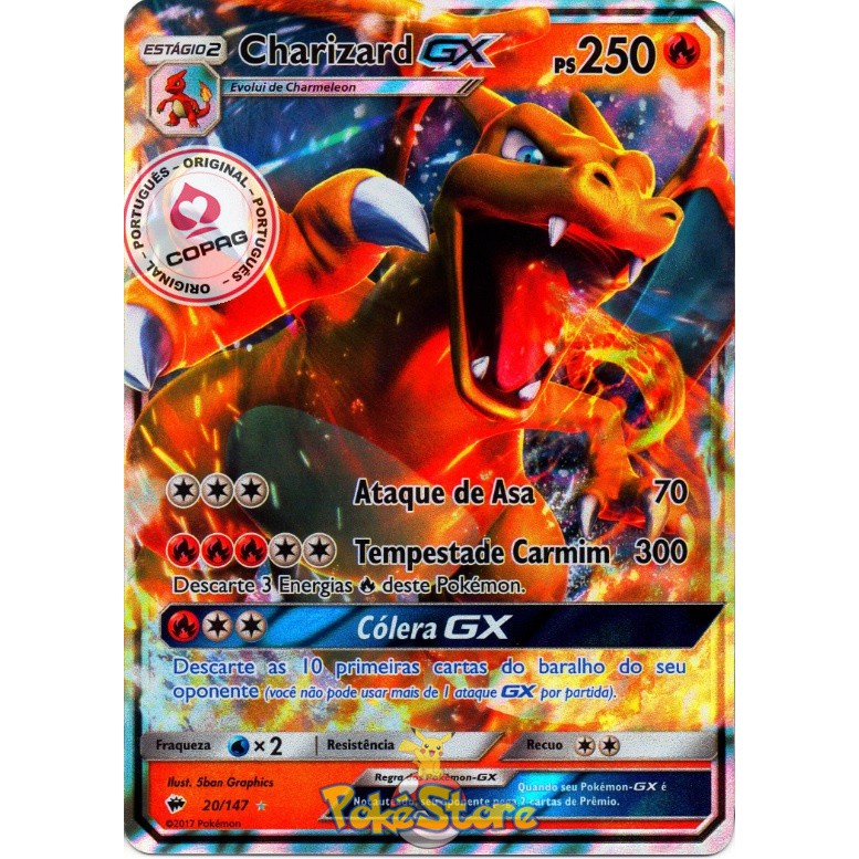 Card Pokemon - Reshiram E Charizard Gx Original Copag