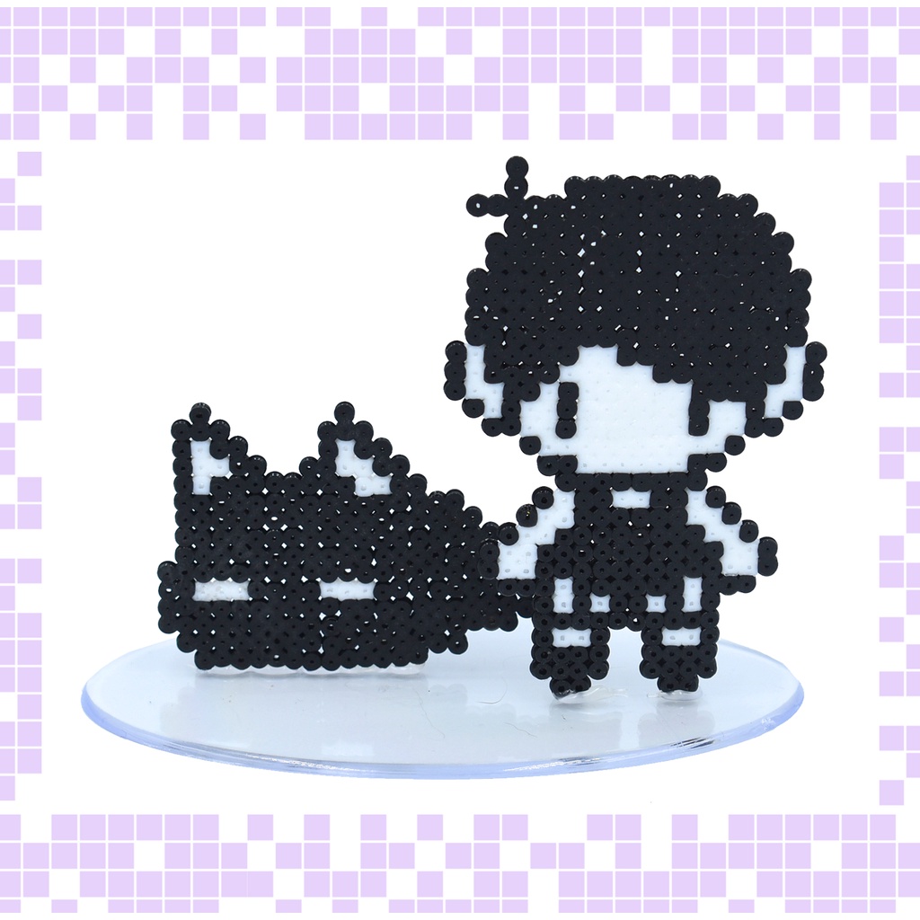 Omori Pixel Sprite Head Perler Bead Pattern, Bead Sprites