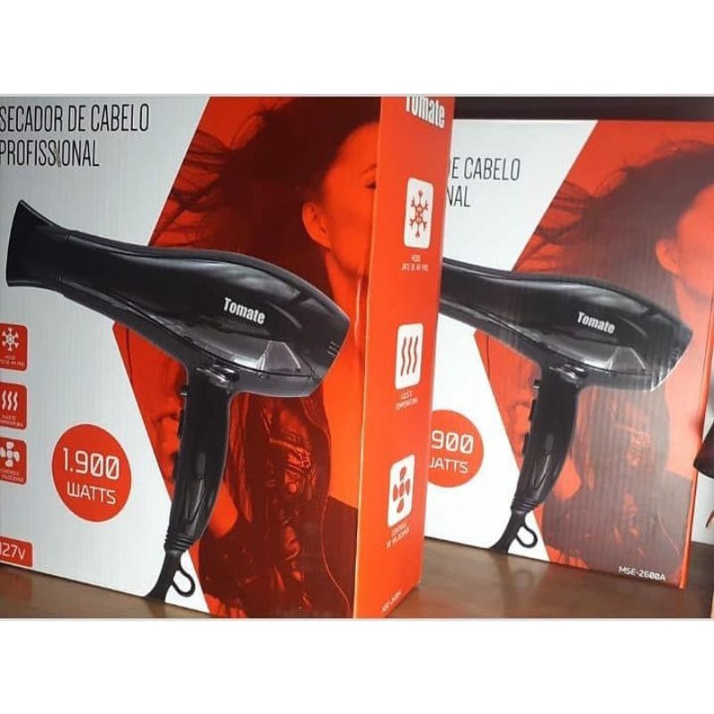 Secador Cabelo Profissional 1900 W 127V Tomate