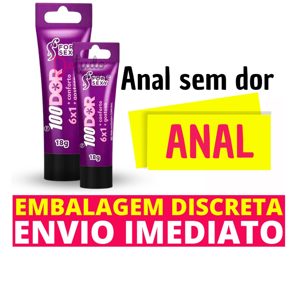 Gel Lubrificante 100 DOR para Sexo Anal - 6 em 1 - Lubrificante Anal -  SexShop Produto Erótico | Shopee Brasil