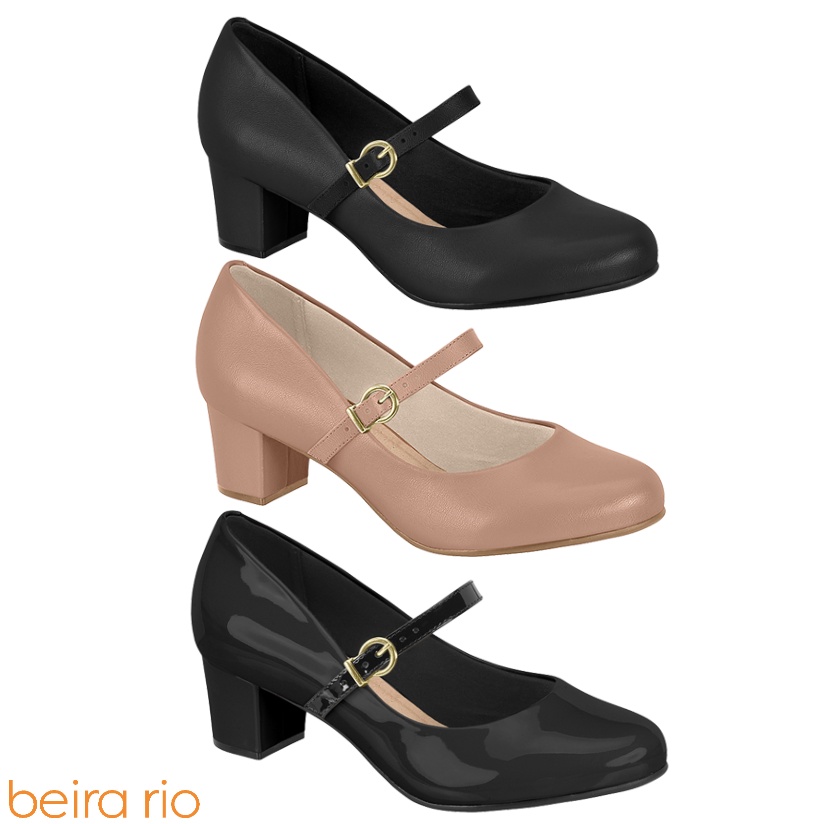 Sapato feminino boneca salto hot sale baixo