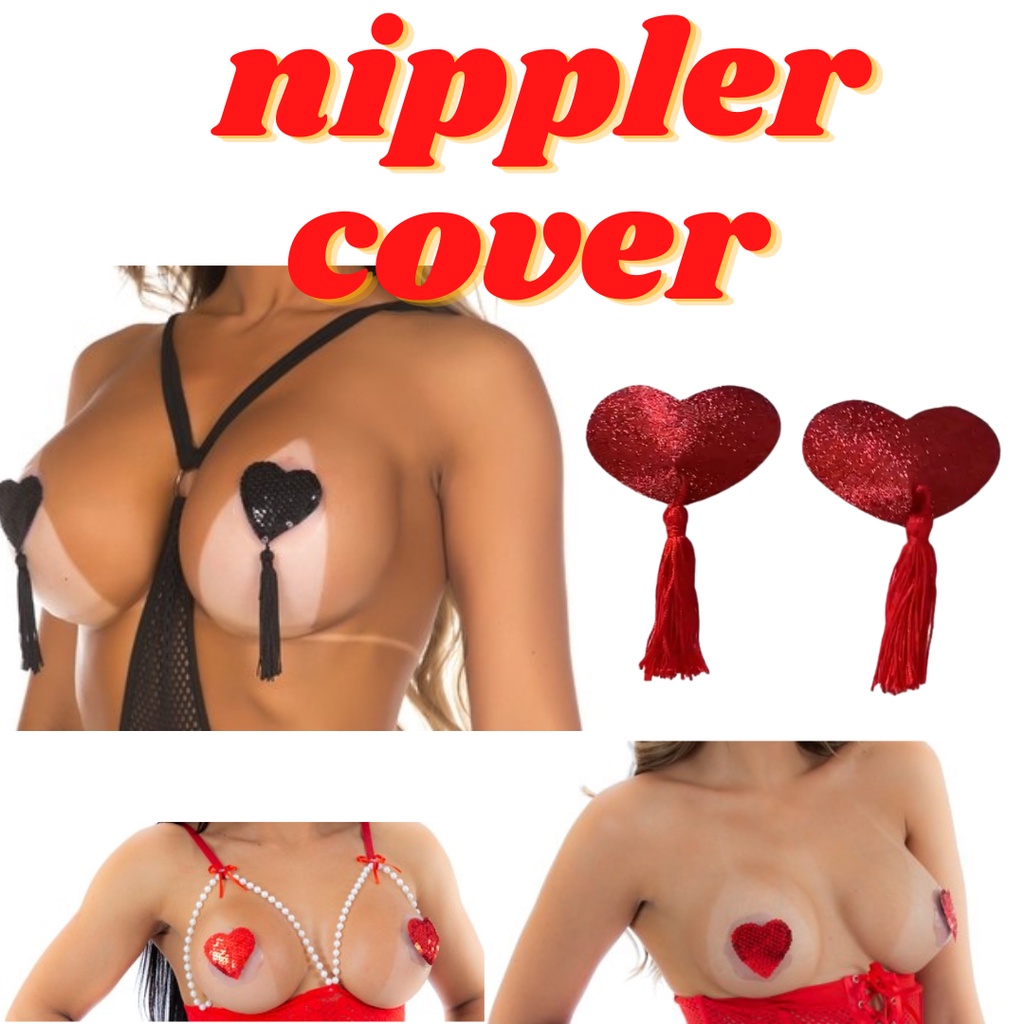 Protetor Tapa Seios, Protetor Auréola Adesivo Carnaval , Nipple Cover  Produtos Sex Shop Pom Pom coração vermelho | Shopee Brasil