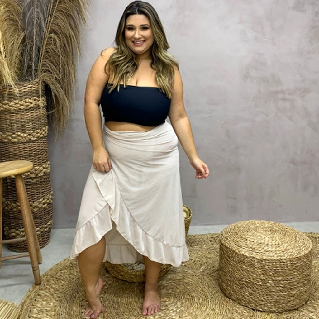 Saida Moda Praia Plus Size Verão 46 até 54