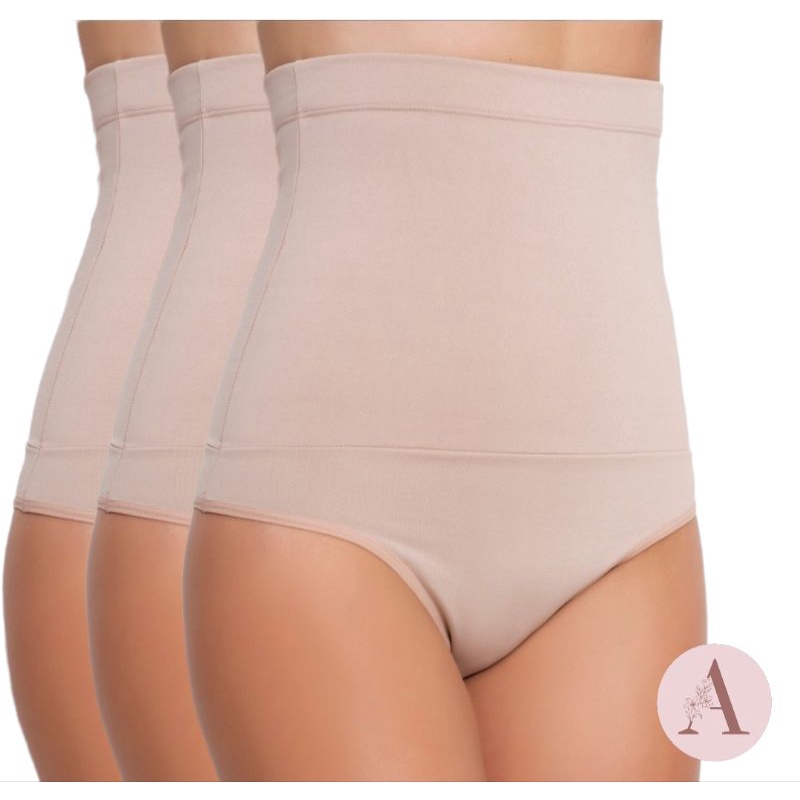 Calcinha Cinta Modeladora Cós Super Alto 24cm Levanta Bumbum