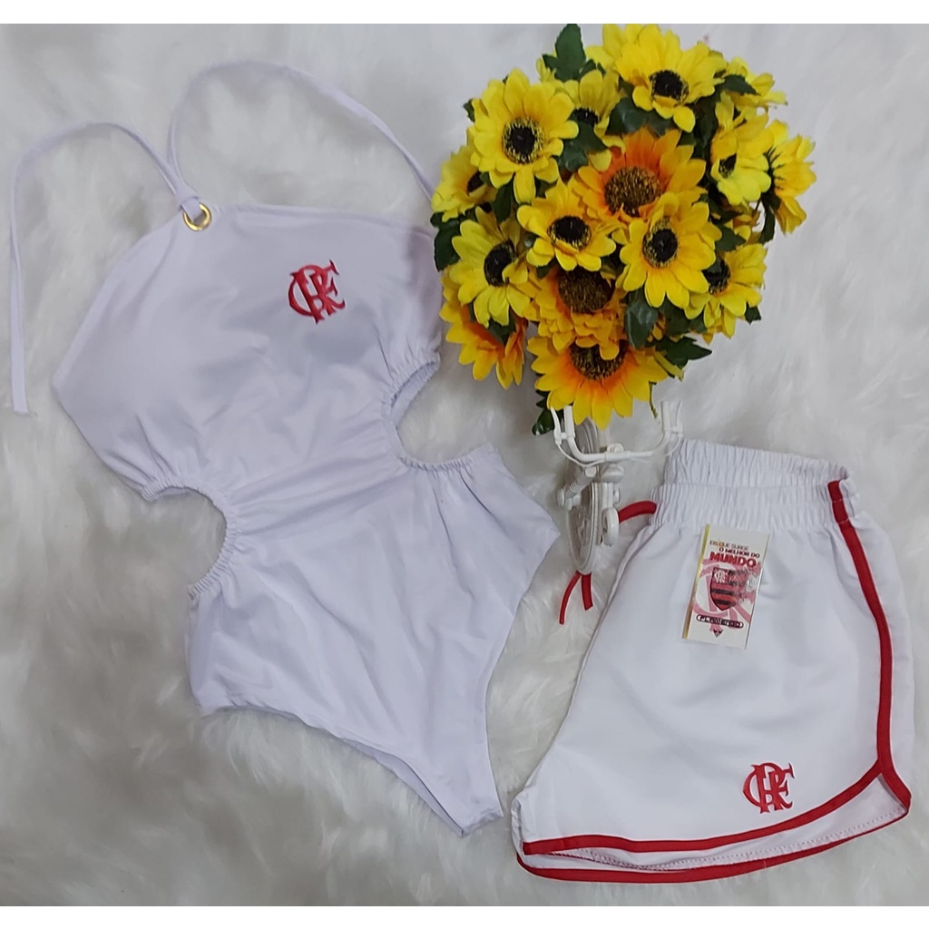 Conjunto do flamengo feminino short store e blusa