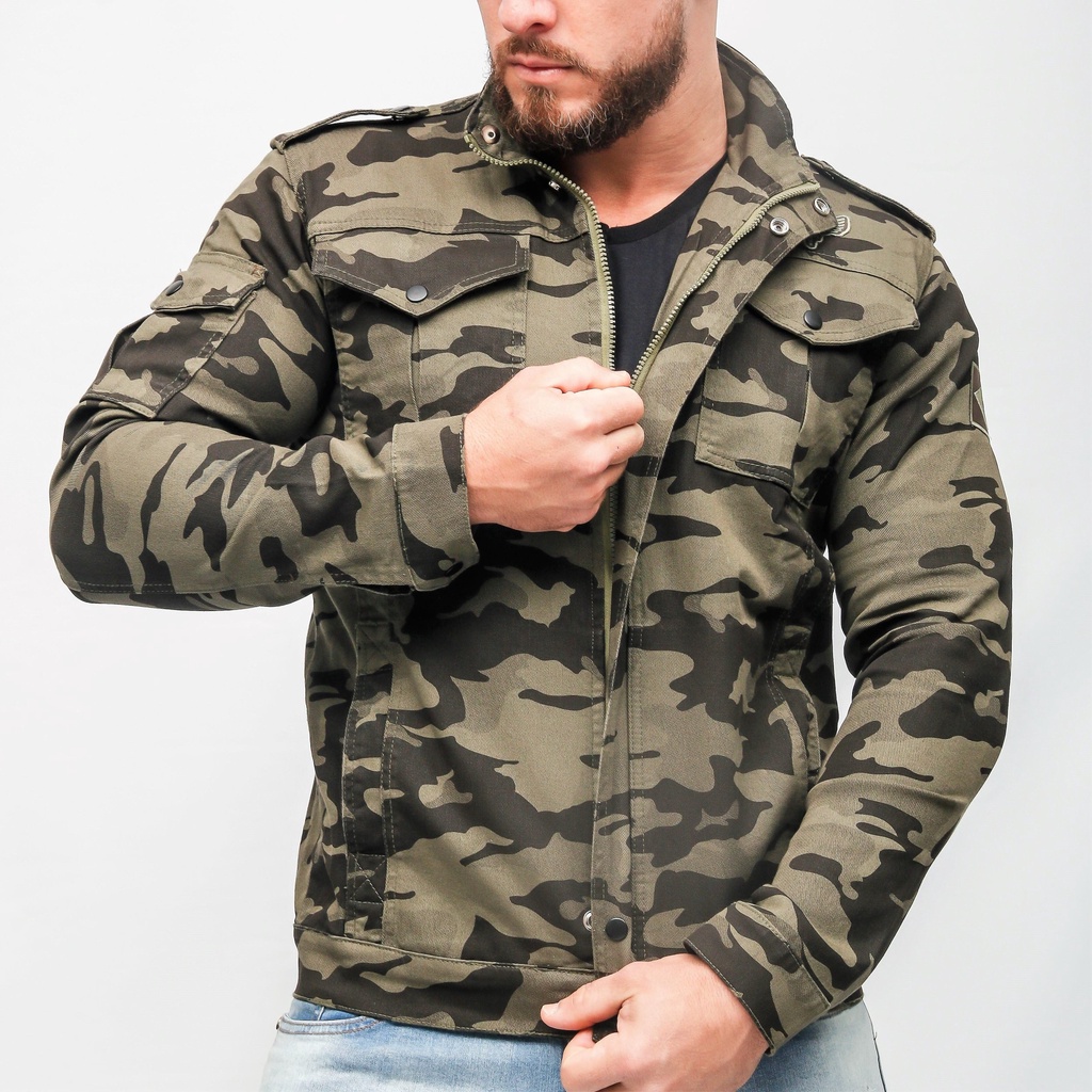 Jaqueta camuflada best sale masculina impermeavel