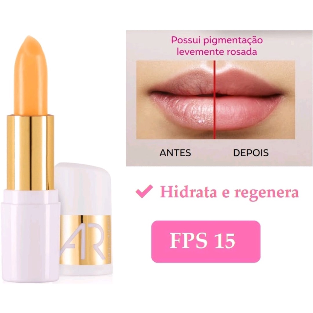 BALM LABIAL ULTRA REGENERADOR ÁCIDO HIALURôNICO FPS 15 AR MAQUIAGEM ABELHA  RAINHA 3,5G