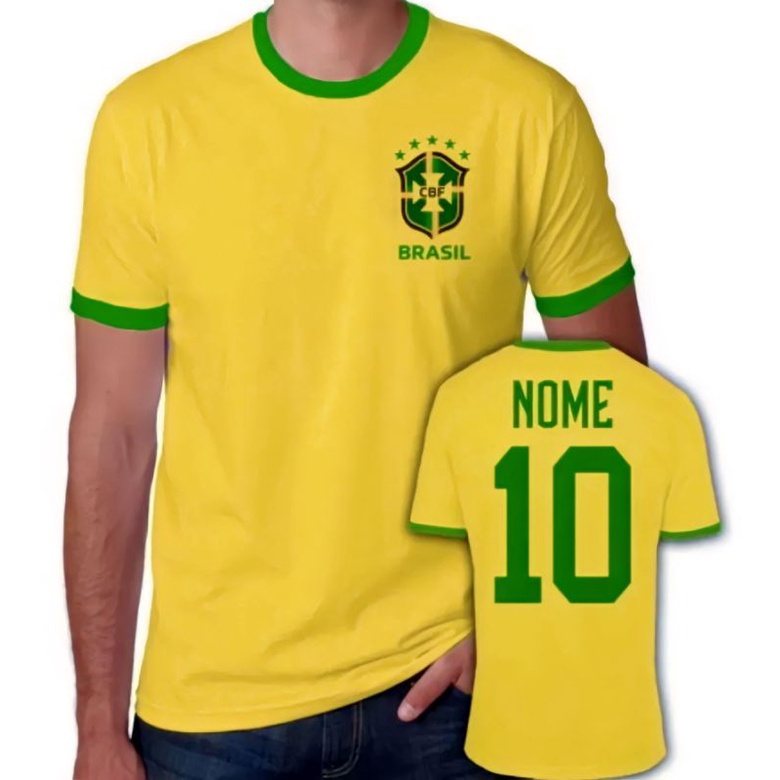 Kit 13 Camisetas Brasil Personalizada com Nome Copa Mundo