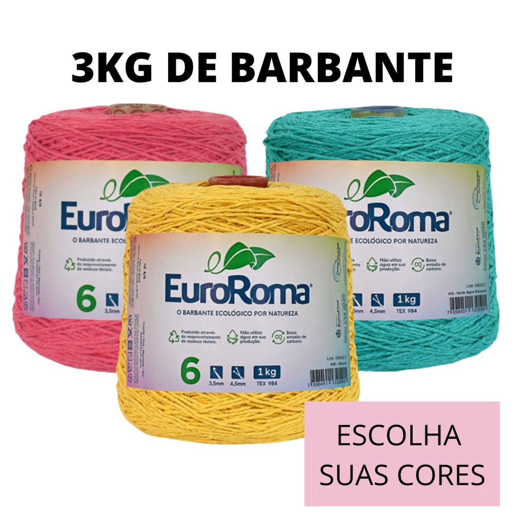 Barbante Eco Brasil Colorido N 6 700g 580m - Cor 41 Chumbo