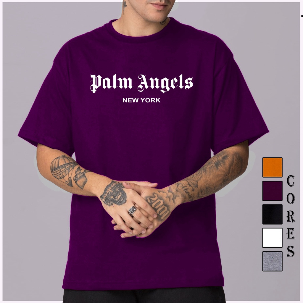 Camiseta Palm Angels 100% Algodão 30.1 - Camisa Streetwear Blusão